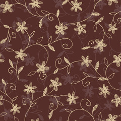 壁紙, 装飾的, シームレスな花柄