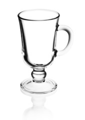 Irish coffee glass isolated on white