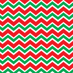 Chevron pattern in red and green