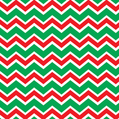 Red and green holiday chevron