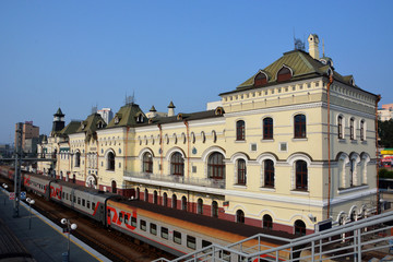 Fototapeta na wymiar Train station in the city of Vladivostok, Russia