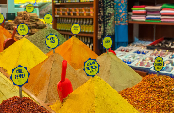 Spices at Grand Bazaar, Istanbul, Turkey