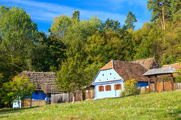Transylvanian houses,Astra Ethnographic Museum in Sibiu,Romania