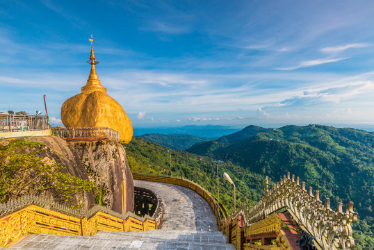 Kyaikhtiyo pagoda or Golden rock in Myanmar