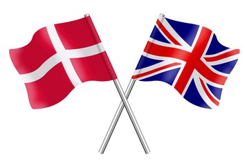 Flags: Denmark and United Kingdom