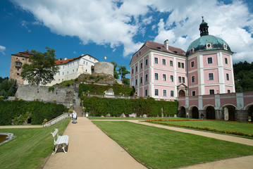 Palace and castle in Becov nad Teplou ,Czech Republic