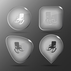 Armchair. Glass buttons. Vector illustration.