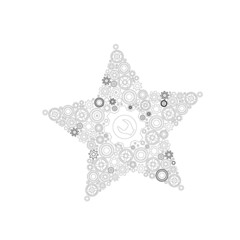 Abstract image of star made of gears
