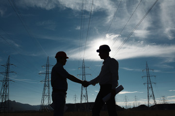 electricity station handshake - 71209440