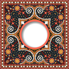 decorative pattern of ukrainian ethnic carpet design