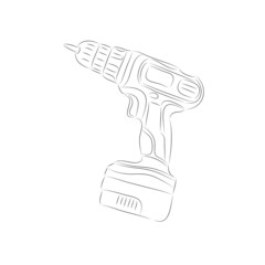 Battery screwdriver drawing