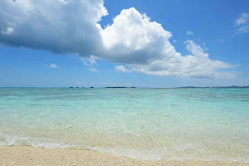 Fototapeta premium 野甫島の美しい珊瑚の海と夏空