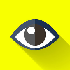 colorful flat design eye icon