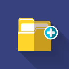 colorful flat design add folder icon