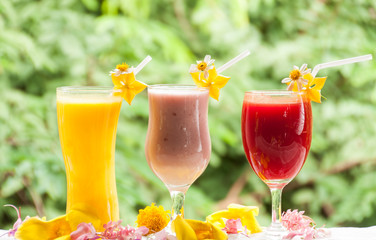 Colorful of fruit juice