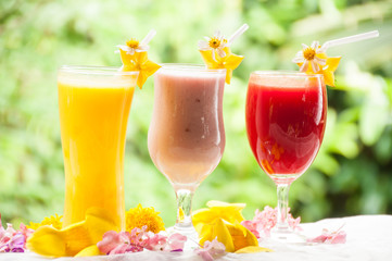 Colorful of fruit juice
