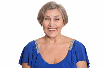 smiling elderly woman