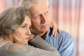senior couple at home