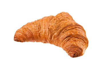 Blätterteig Croissant französisch gebacken Essen Frühstück isoliert