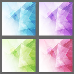 Triangle structure backgrounds set templates