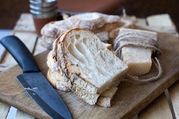 White bread with Parmesan