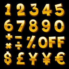 Golden Number and Money Symbol