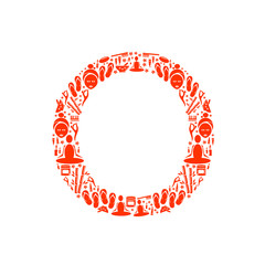 Abstract vector alphabet - O made from Icon Spa - alphabet set.
