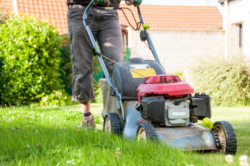 Fototapeta premium lawn mowing