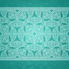 Vector seamless border in Eastern style.