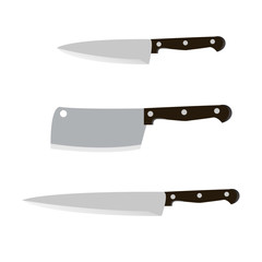Knife on a white background.Vector