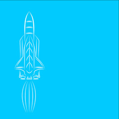 Fototapeta premium rocket logo vector