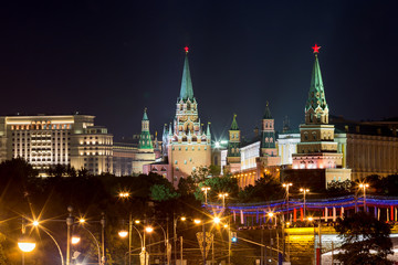 Obraz premium Moscow Kremlin in night. Russia