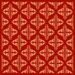 Line Thai art pattern vector illustration