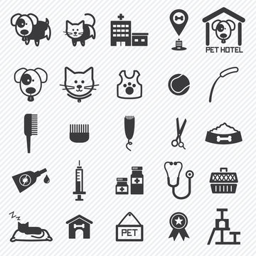 Pet Care icons set. illustration eps10