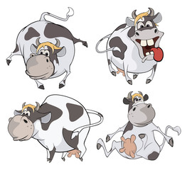 Happy cows.Clip-Art. Cartoon