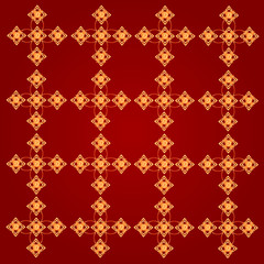 Line Thai art pattern vector illustration