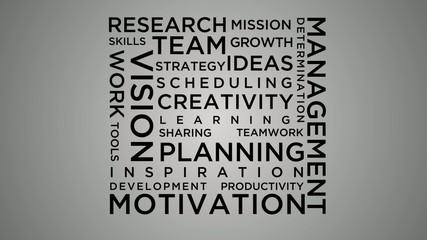 Building success word cloud