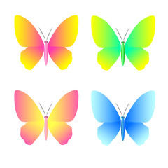 collection of butterfly vector icons