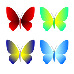 collection of butterfly vector icons