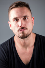 Fototapeta premium Male model with rugged stylish look