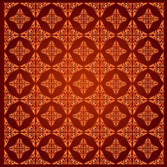 Line Thai art pattern vector illustration