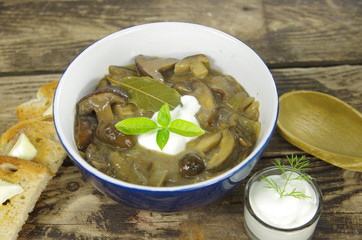 cream soup with boletus