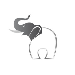 Vector image of an elephant