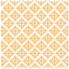 Line Thai art pattern vector illustration