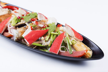 Thai spicy seafood salad