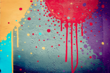 Mur de graffiti tâches de peinture © PicsArt