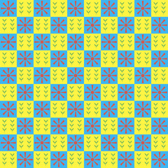 Bright spring seamless geometric pattern