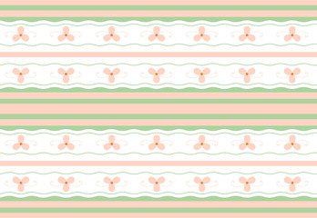 Gentle floral seamless geometric wallpaper pattern