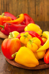Ripe multicolored peppers