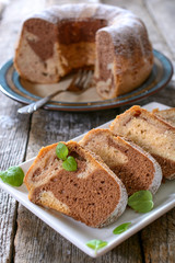 Slices of marble cake